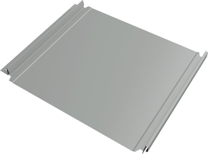 Кликфальц Double Pro Grand Line 0,45 ПЭ с пленкой на замках RAL 9006 бело-алюминиевый