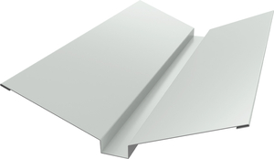 Планка ендовы верхней 115х30х115 Grand Line 0,45 ПЭ с пленкой RAL 9003 сигнальный белый (2м)