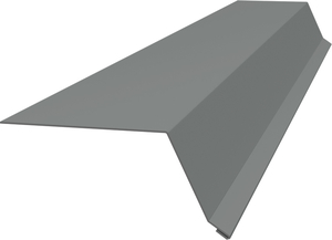 Планка капельник 100х55 Grand Line 0,45 ПЭ с пленкой RAL 9006 бело-алюминиевый (2м)