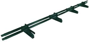 Снегозадержатель трубчатый для фальца Премиум d 45х25 RAL 6005 (3м) оцинкованный